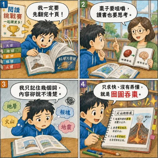 囫圇吞棗成語漫畫縮圖