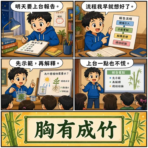 胸有成竹成語漫畫縮圖