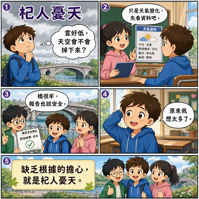 杞人憂天成語漫畫縮圖