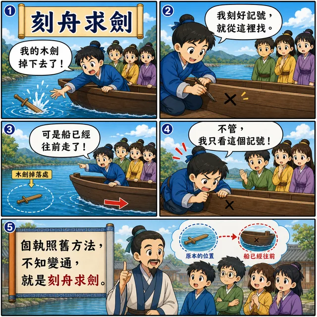 刻舟求劍成語漫畫縮圖