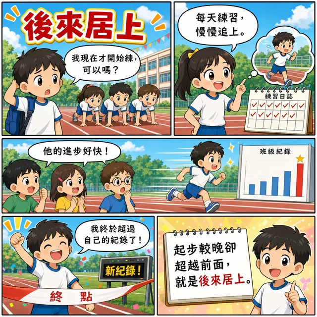 後來居上成語漫畫縮圖