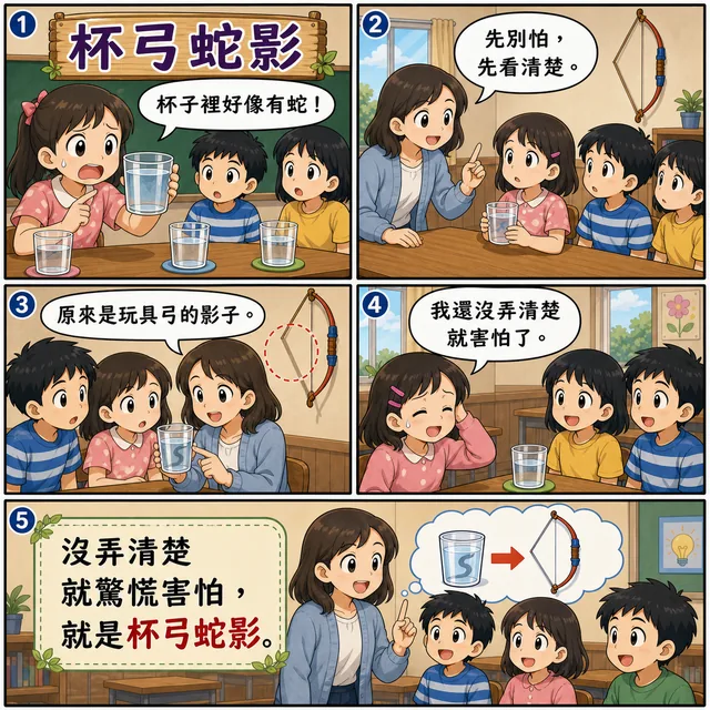 杯弓蛇影成語漫畫縮圖