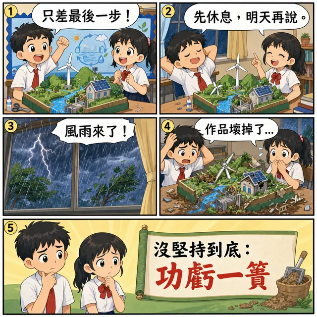 功虧一簣成語漫畫縮圖