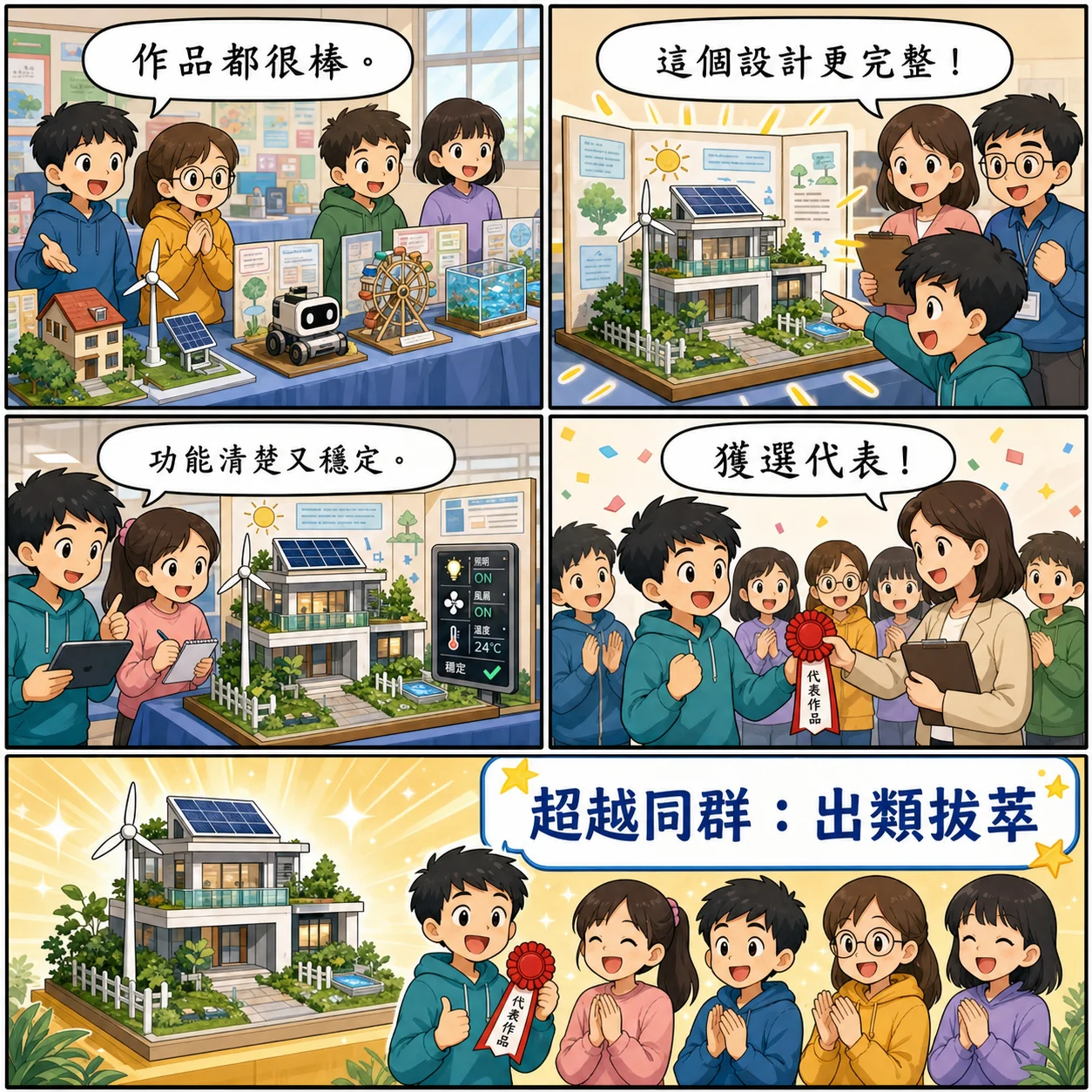 出類拔萃的 AI 生成成語漫畫