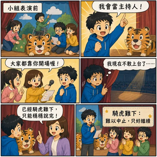 騎虎難下成語漫畫縮圖