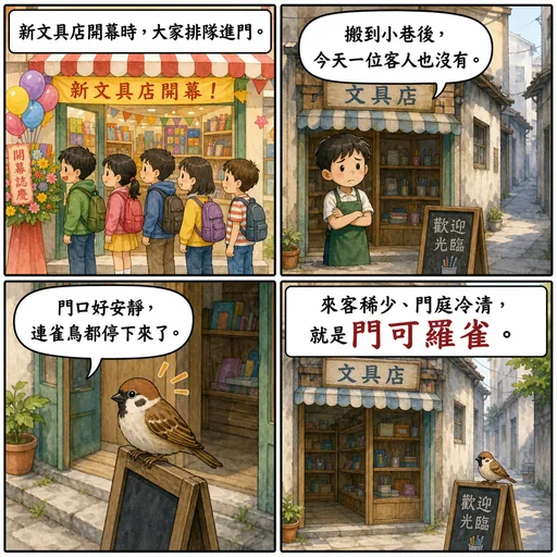 門可羅雀成語漫畫縮圖