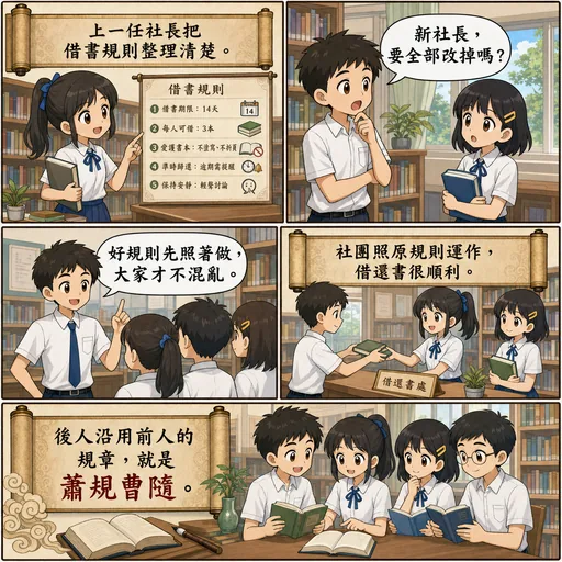 蕭規曹隨成語漫畫縮圖