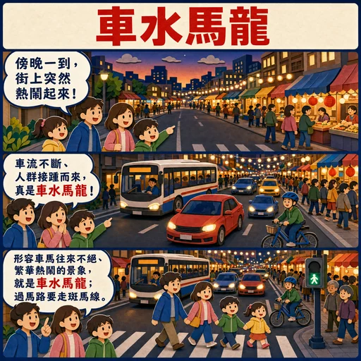 車水馬龍成語漫畫縮圖