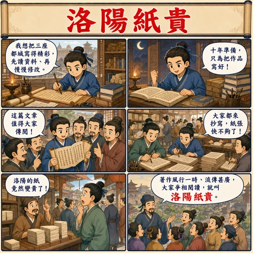 洛陽紙貴成語漫畫縮圖