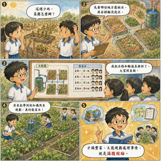 滿腹經綸成語漫畫縮圖
