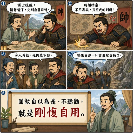 剛愎自用成語漫畫縮圖