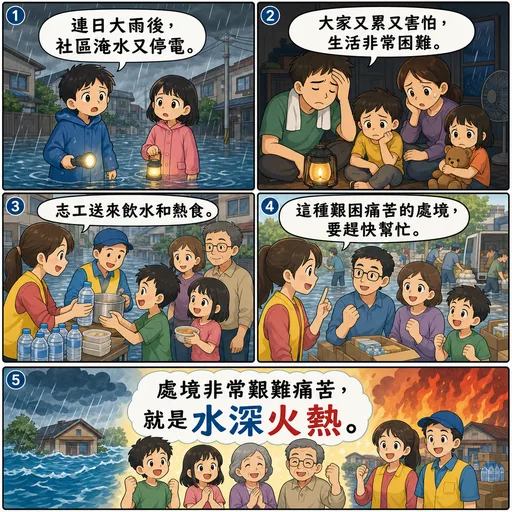 水深火熱成語漫畫縮圖