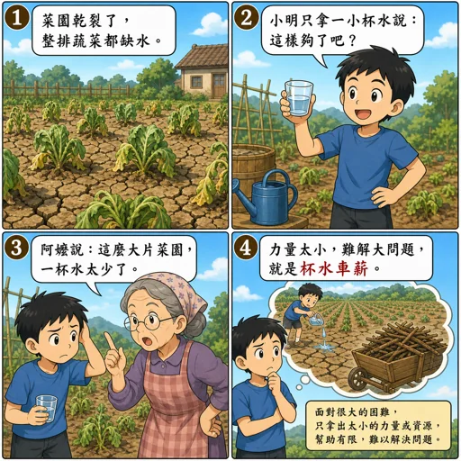 杯水車薪成語漫畫縮圖