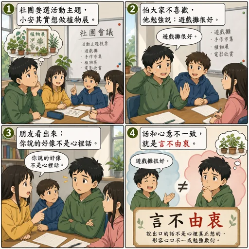 言不由衷成語漫畫縮圖