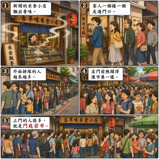 門庭若市成語漫畫縮圖