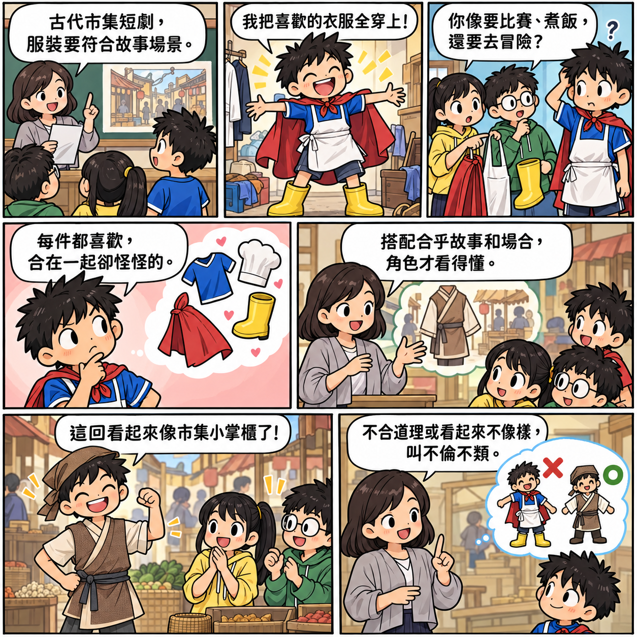 不倫不類的 AI 生成成語漫畫