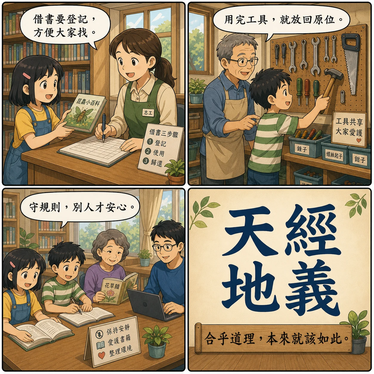 天經地義的 AI 生成成語漫畫