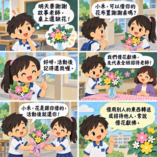 借花獻佛成語漫畫縮圖