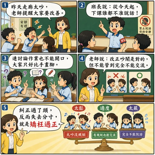 矯枉過正成語漫畫縮圖