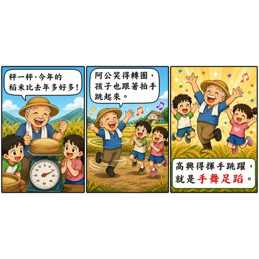 手舞足蹈成語漫畫縮圖