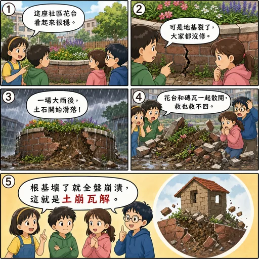 土崩瓦解成語漫畫縮圖