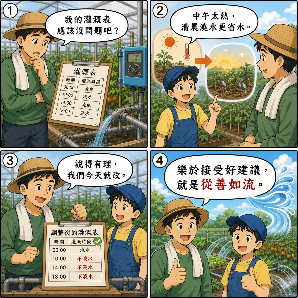從善如流的 AI 生成成語漫畫