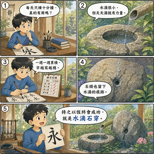 水滴石穿成語漫畫縮圖