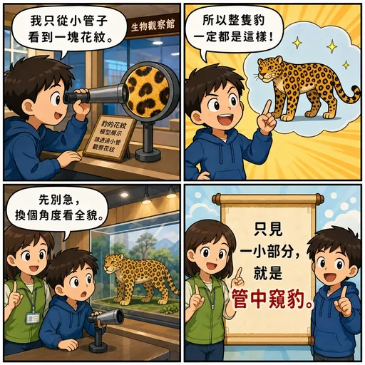 管中窺豹成語漫畫縮圖