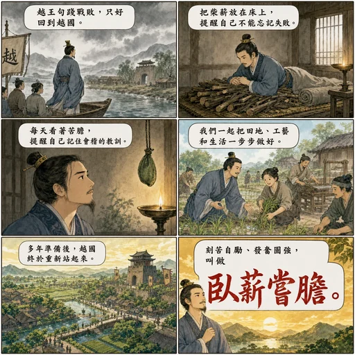 臥薪嘗膽成語漫畫縮圖