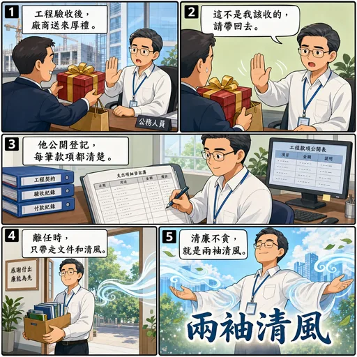 兩袖清風成語漫畫縮圖