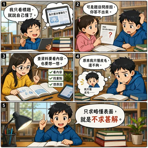不求甚解成語漫畫縮圖