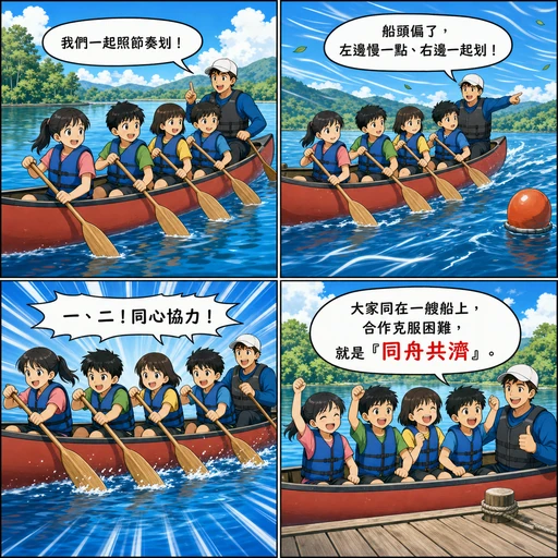 同舟共濟成語漫畫縮圖