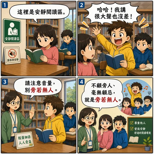 旁若無人成語漫畫縮圖