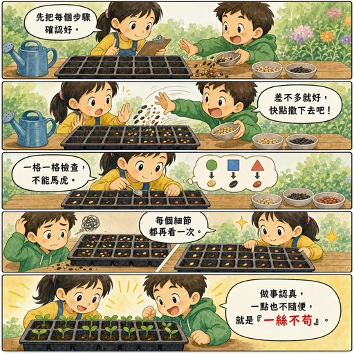 一絲不苟成語漫畫縮圖