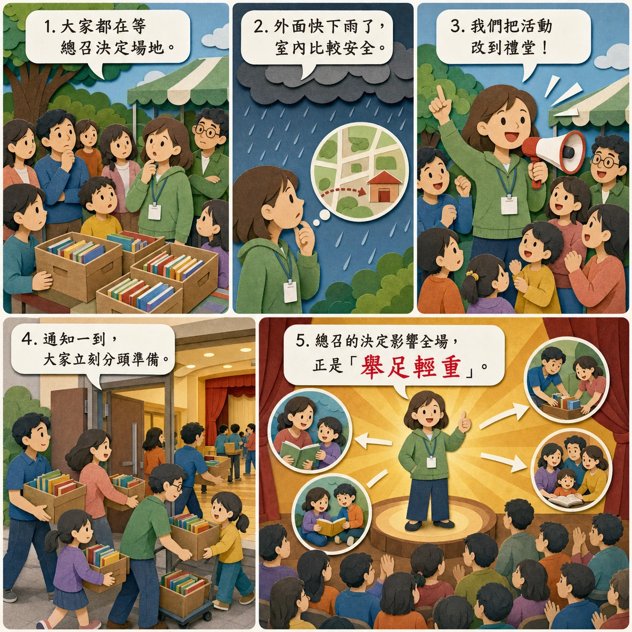 舉足輕重的 AI 生成成語漫畫