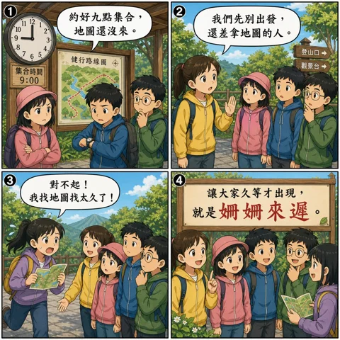 姍姍來遲成語漫畫縮圖