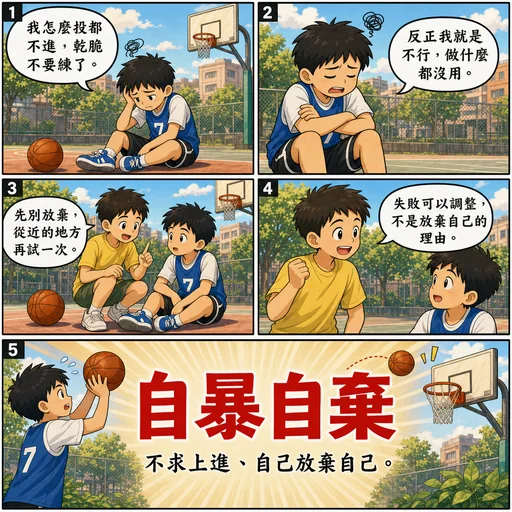 自暴自棄成語漫畫縮圖