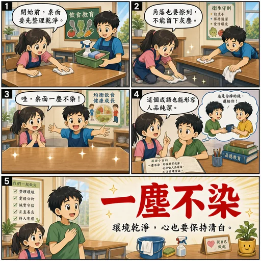 一塵不染成語漫畫縮圖