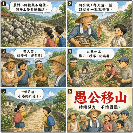 愚公移山成語漫畫縮圖