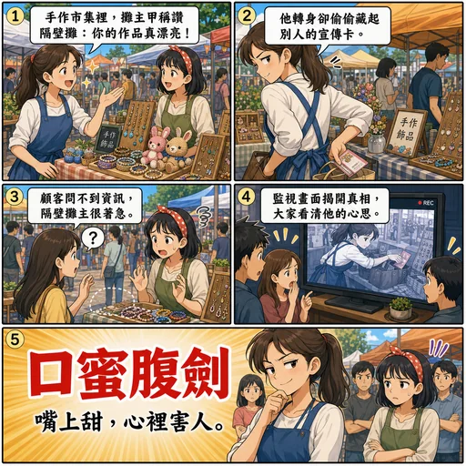 口蜜腹劍成語漫畫縮圖