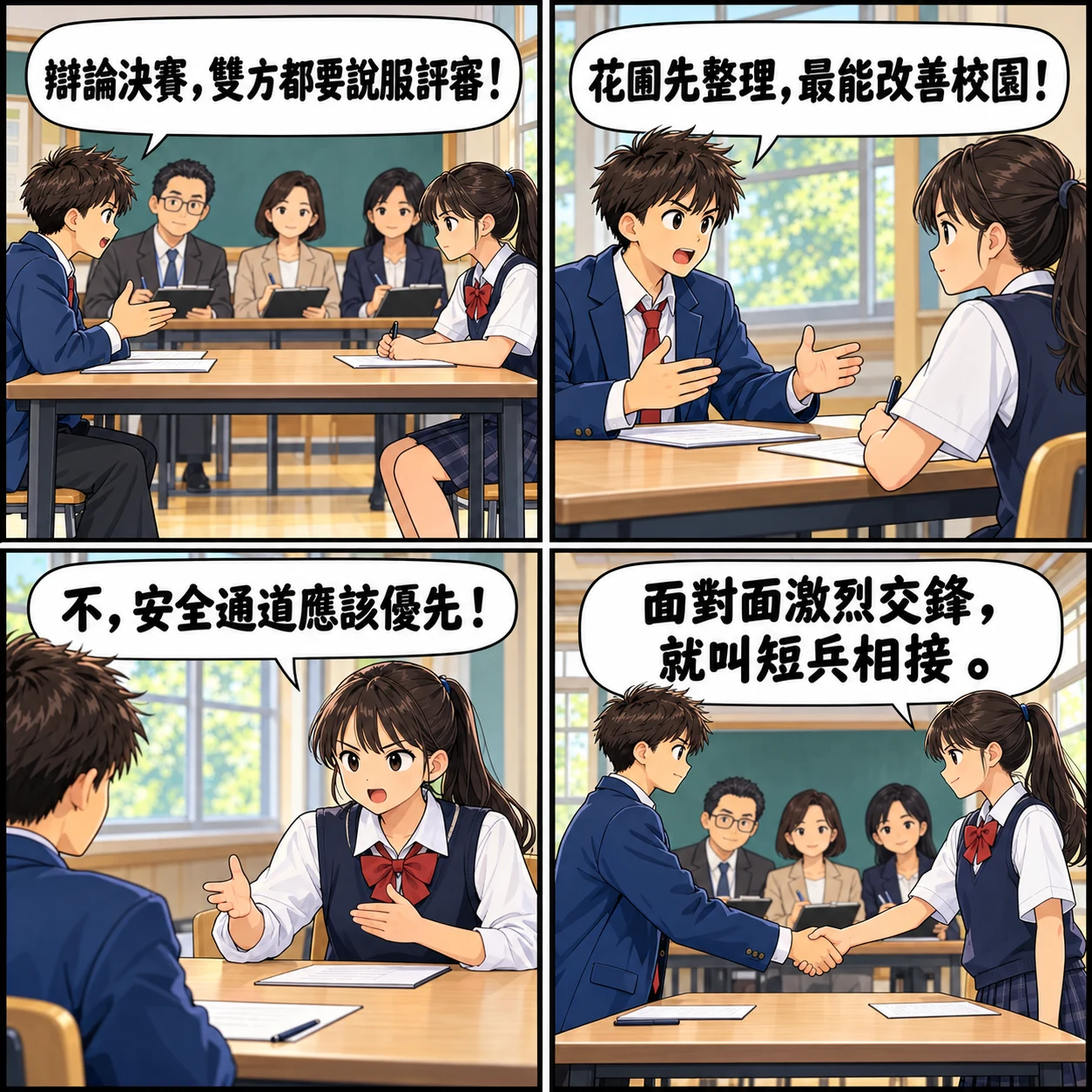 短兵相接的 AI 生成成語漫畫