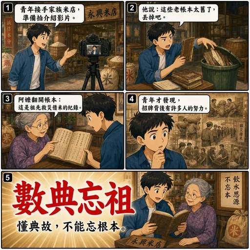數典忘祖成語漫畫縮圖