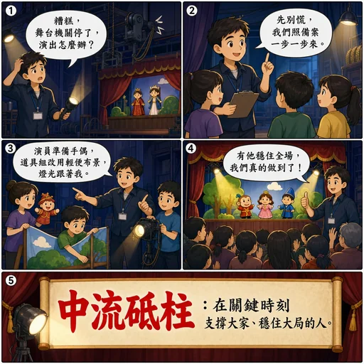 中流砥柱成語漫畫縮圖