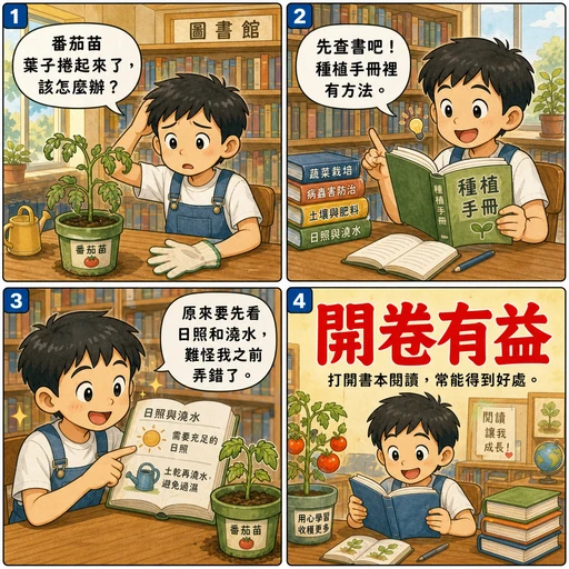 開卷有益成語漫畫縮圖