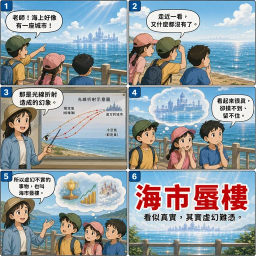 海市蜃樓成語漫畫縮圖