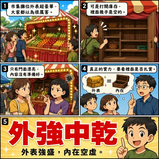 外強中乾成語漫畫縮圖