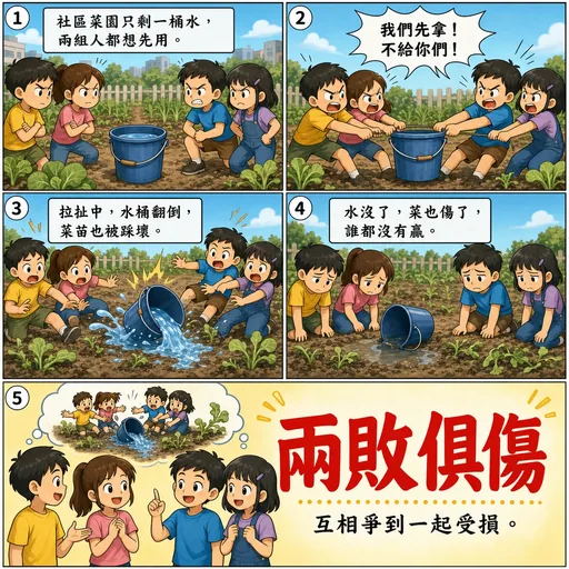 兩敗俱傷成語漫畫縮圖