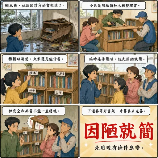 因陋就簡成語漫畫縮圖