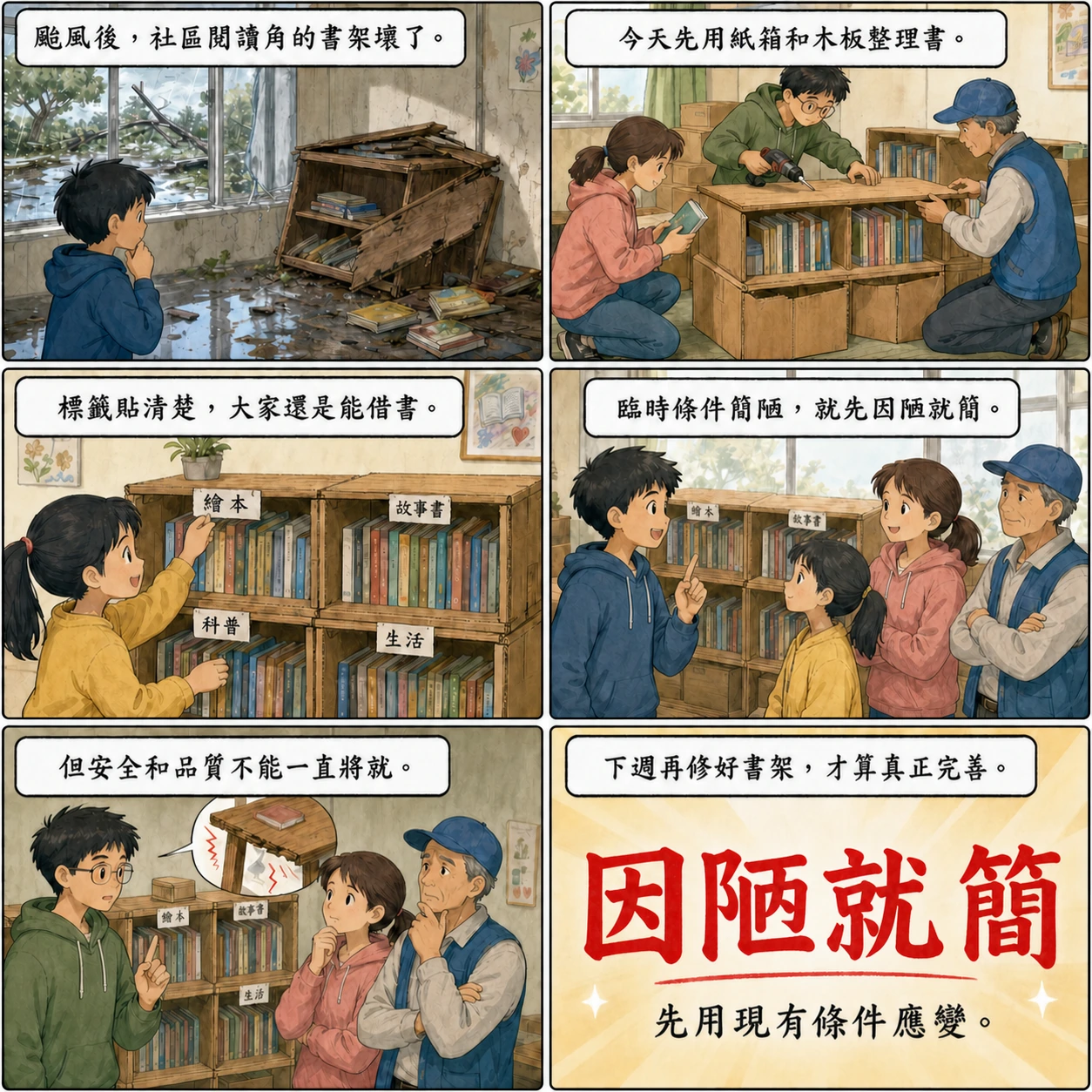 因陋就簡的 AI 生成成語漫畫
