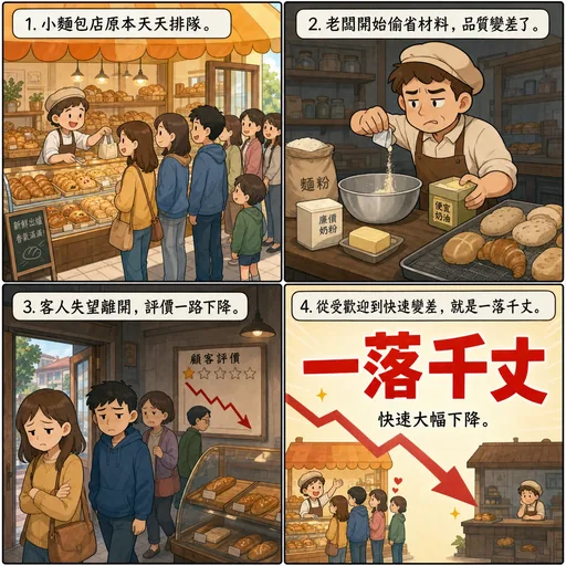 一落千丈成語漫畫縮圖